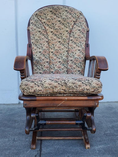 antique/ vintage rocking armchair floral cushion