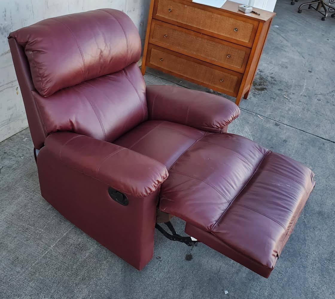 Mahogany recliner armchair