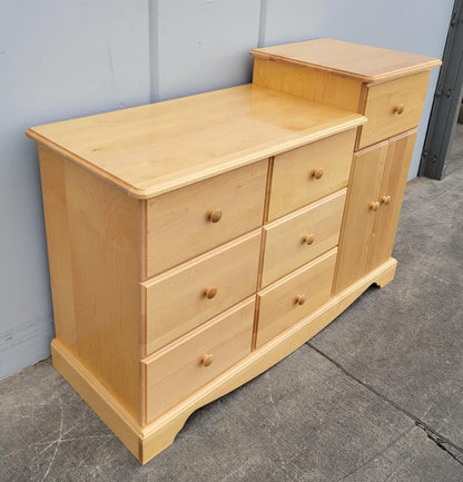 Pali seven drawer dresser/ cabinet light wood