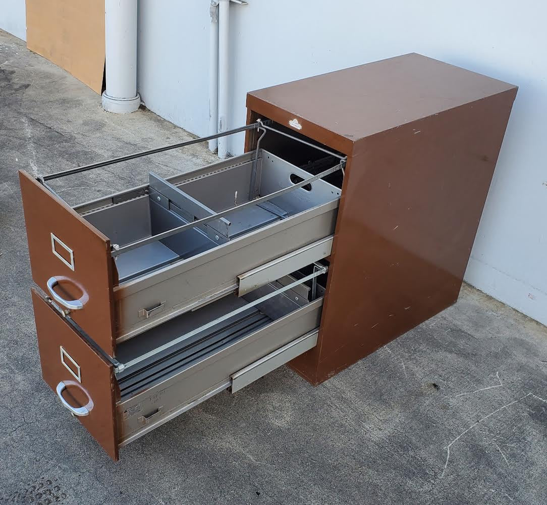 all steel equipmenting brown 2 drawer file cabinet