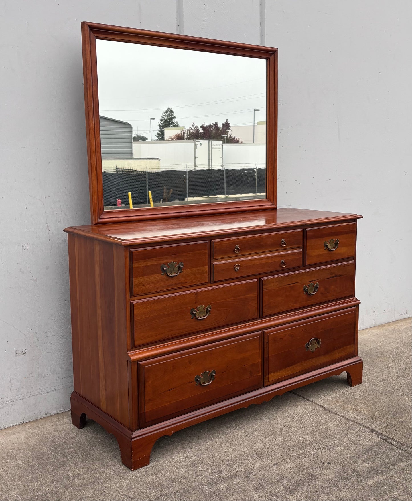 Hungerford dresser with mirror/ chest of drawers cherry