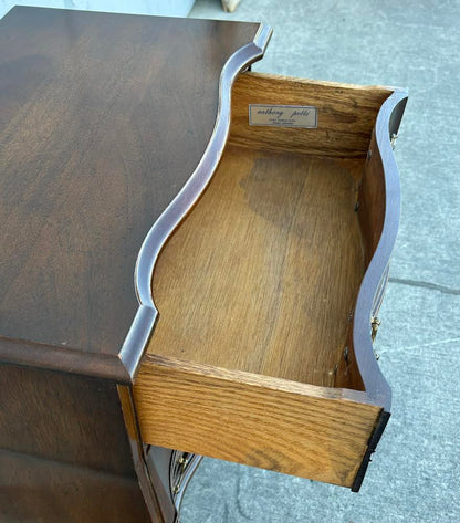 Vintage Nightstand Drawers With Gold Handles