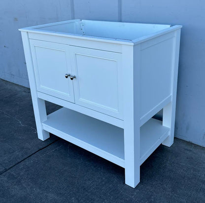 White Bathroom Vanity with Sink