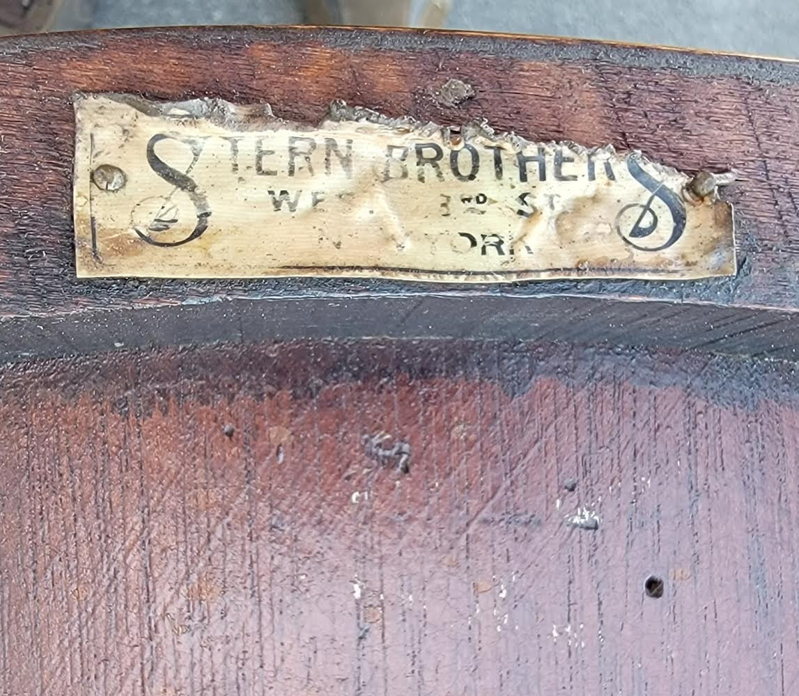 Stern brothers antique/vintage dining side chair dark wood