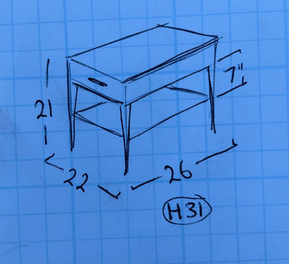Hekman Vintage 1960s End Table With Drawers