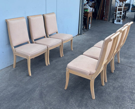 Thomasville light wood dining chairs (6)