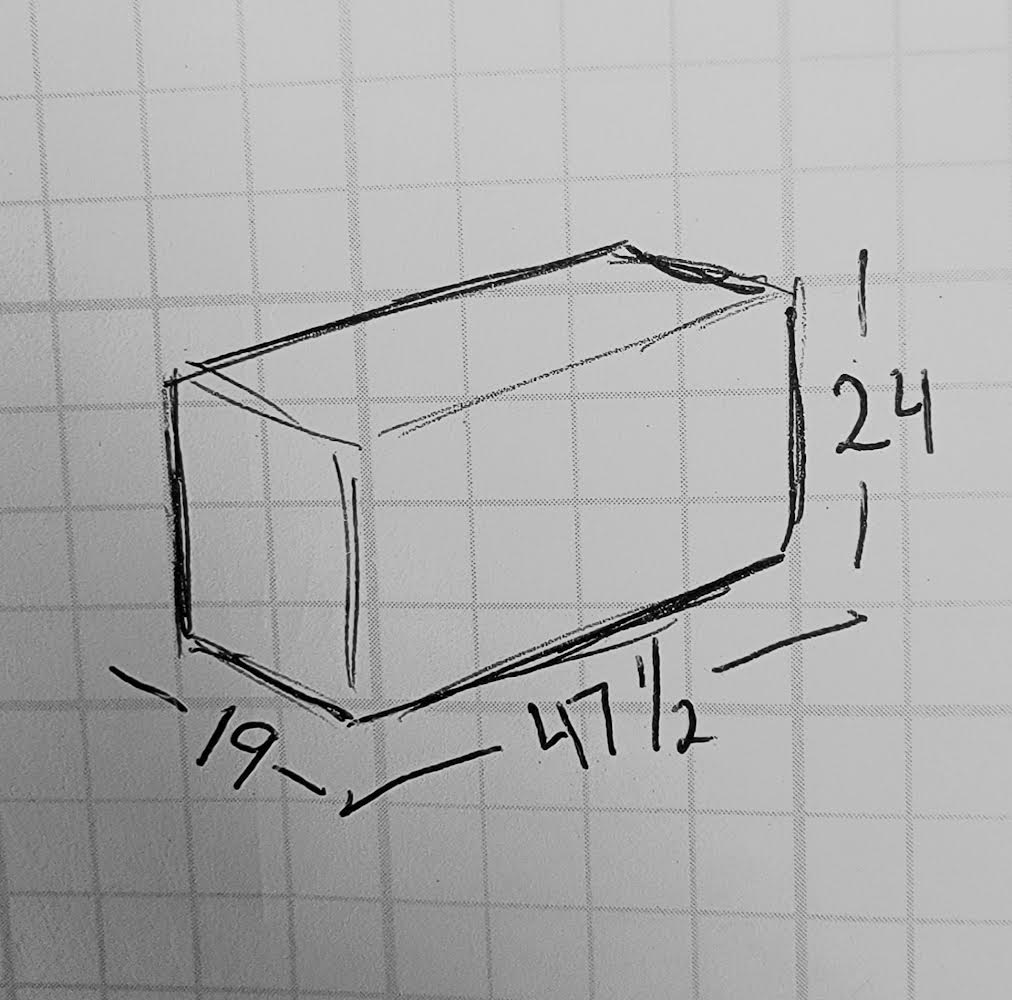 Light wood chest