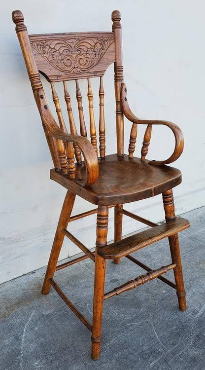 Antique/vintage carved bar stool/chair