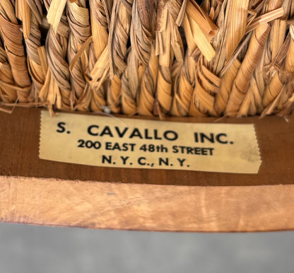S. Cavallo inc. round table with 4 chairs wicker seats