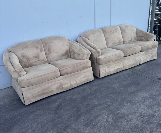 Flexsteel beige/tan sofa/couch and loveseat set