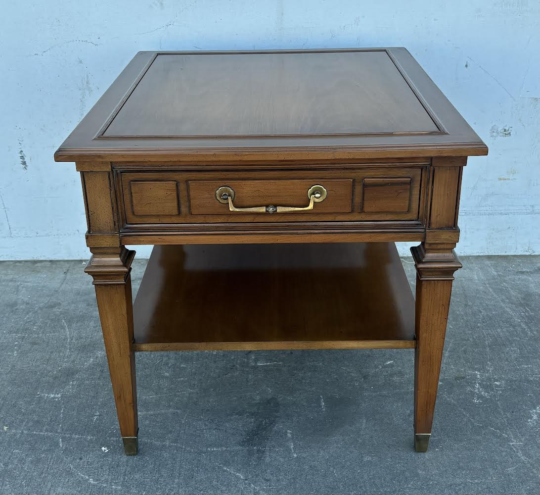 Hekman Vintage 1960s End Table With Drawers