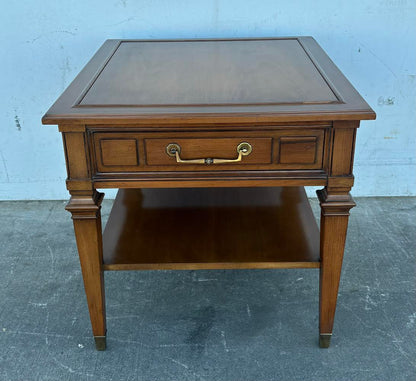 Hekman Vintage 1960s End Table With Drawers