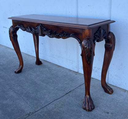 Console / sofa/ hall table vintage carved paw foot