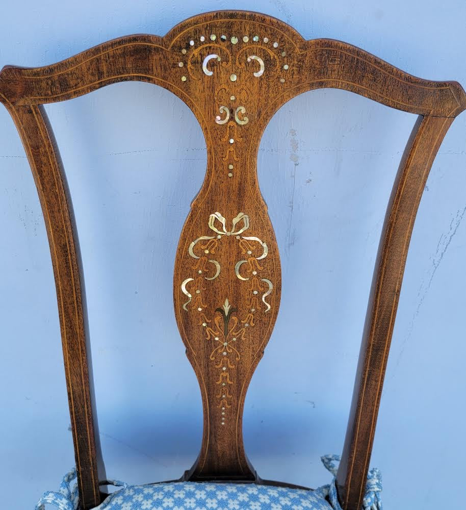 Stern brothers antique/vintage dining side chair dark wood