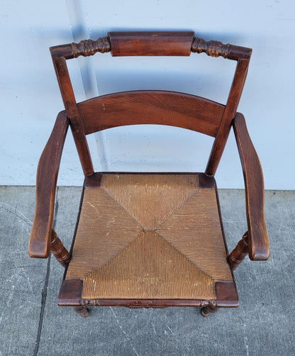 Antique/ vintage cane/wicker seat armchair