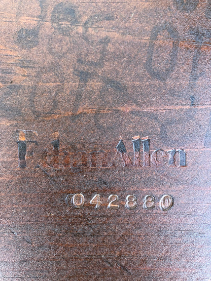 Ethan Allen dark wood end/side table