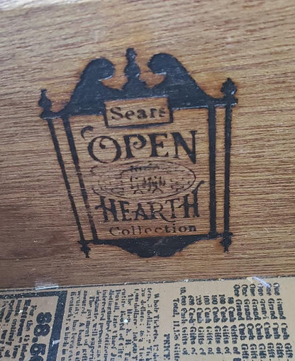 Vintage Sears Open Hearth china hutch cabinet