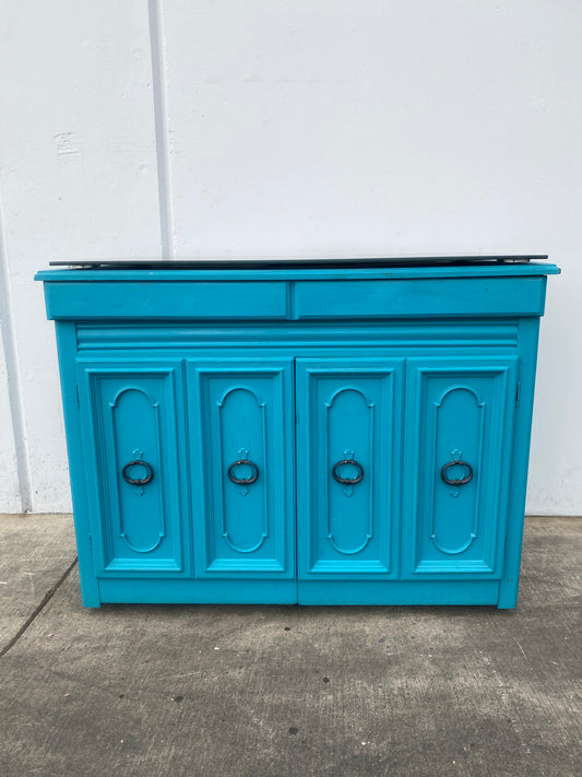 blue sideboard/ buffet/kitchen cabinet