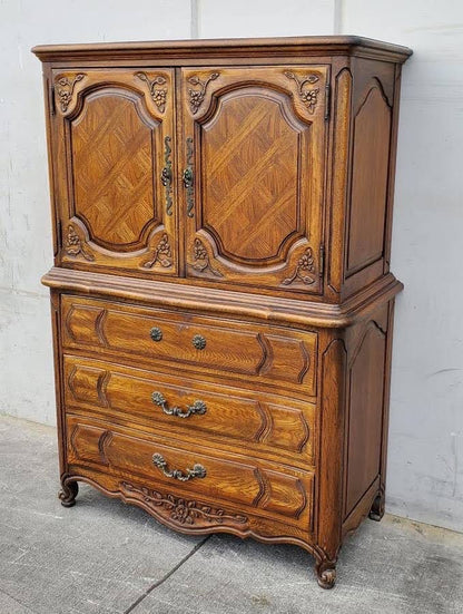 Thomasville carved French Provincial armoire