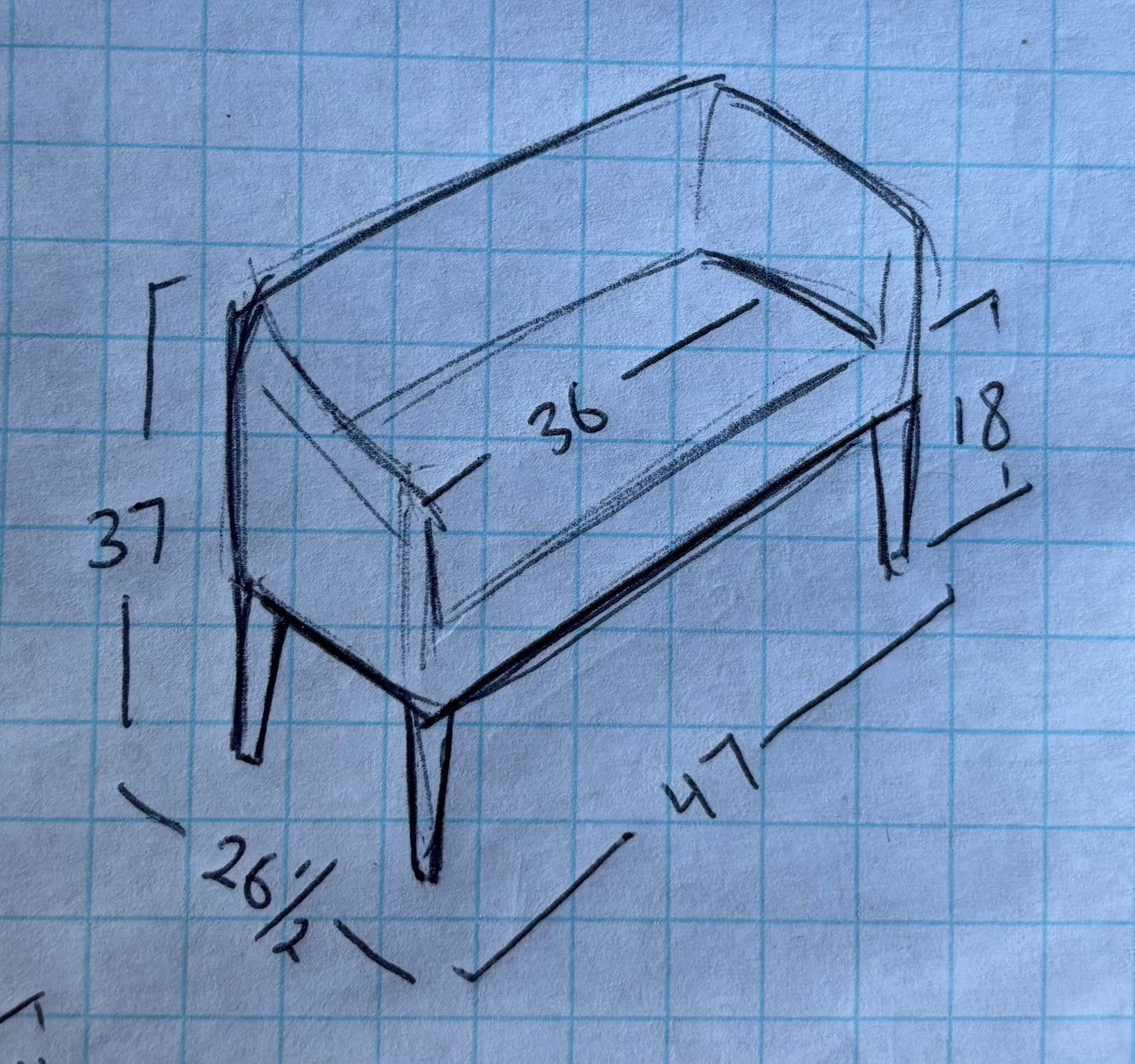 French regency style loveseat/ settee