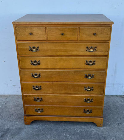 Vintage Tall Maple dresser Chest with Drawers