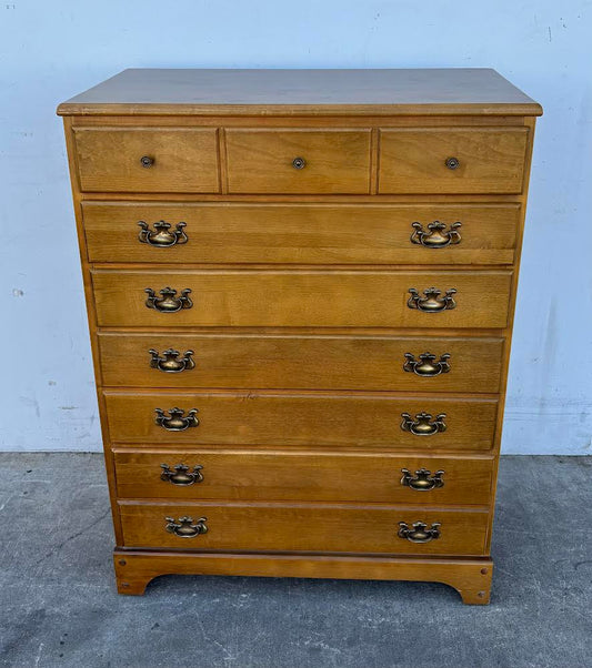 Vintage Tall Maple dresser Chest with Drawers
