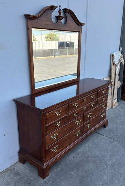 Chippendale Ten Drawer Dresser with Mirror
