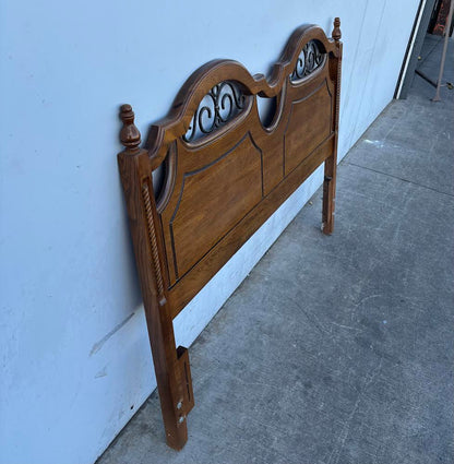 60.5” Antique Wood Carved Headboard matador pecan