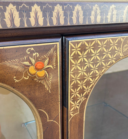 Lighted curio display cabinet antique/ vintage