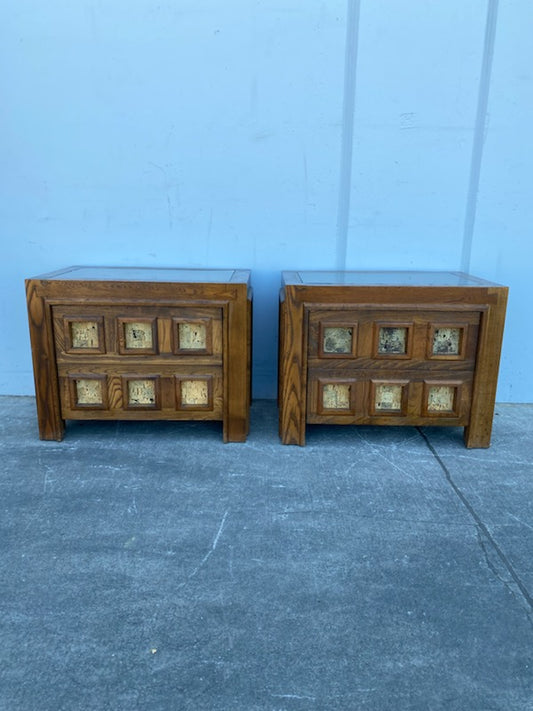2 nightstands/end/side tables mid century modern