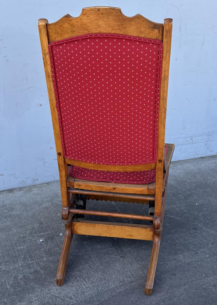 Antique Victorian Style Rocking Chair Red
