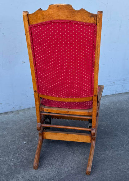 Antique Victorian Style Rocking Chair Red