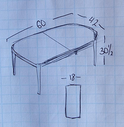 Round dining table with leaf
