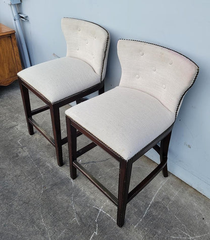 frontgate white/off white bar / counter stools/ chairs (2)