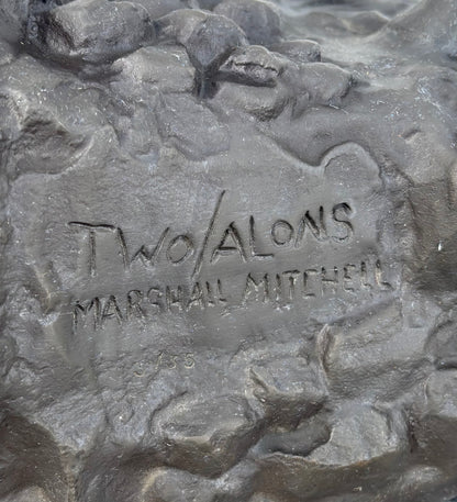 Marshall Mitchell two alone bronze statue