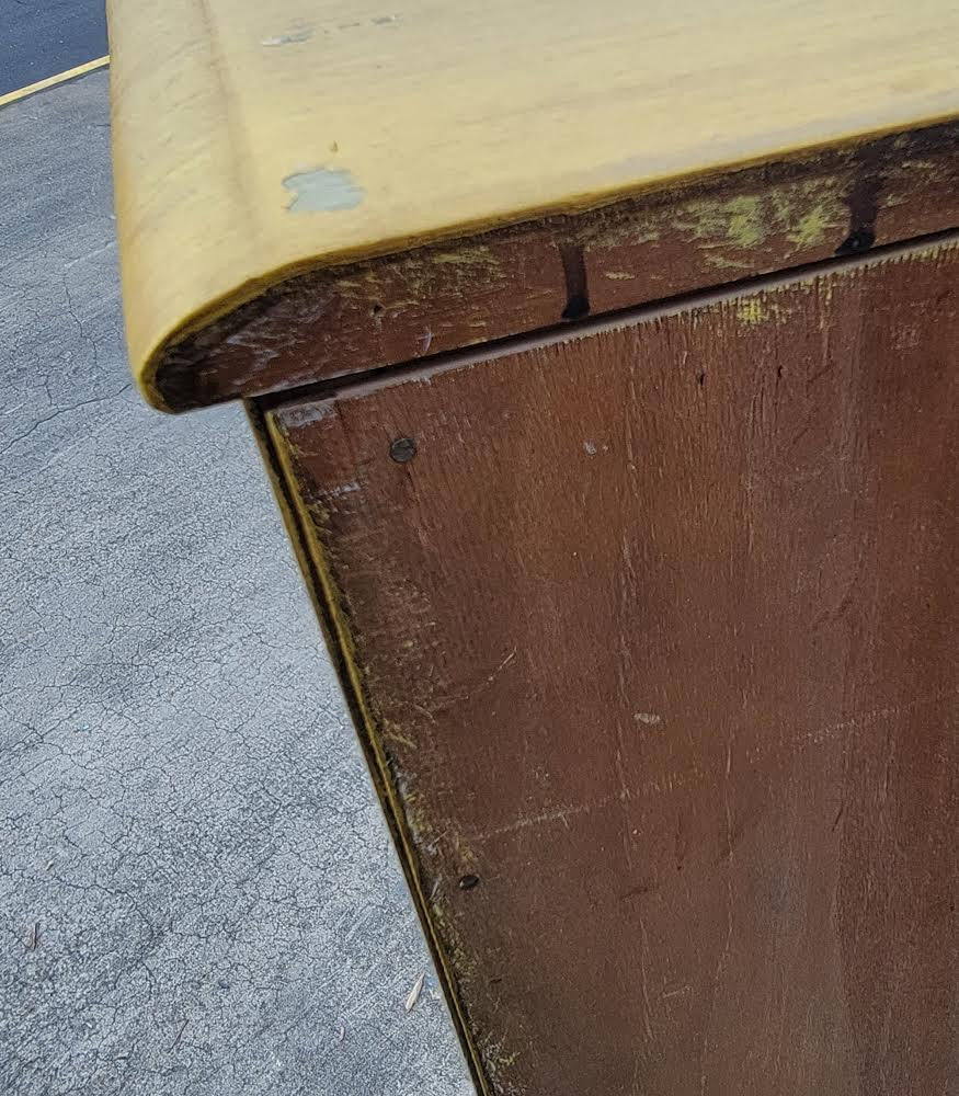 yellow bedroom set highboy dresser , desk with hutch and nightstand