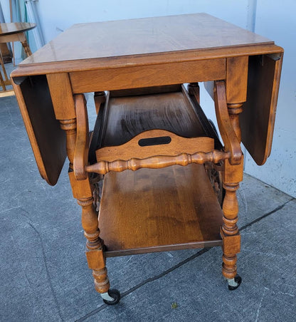 Vintage mid century colonial style tea/ bar /serving cart/ trolley