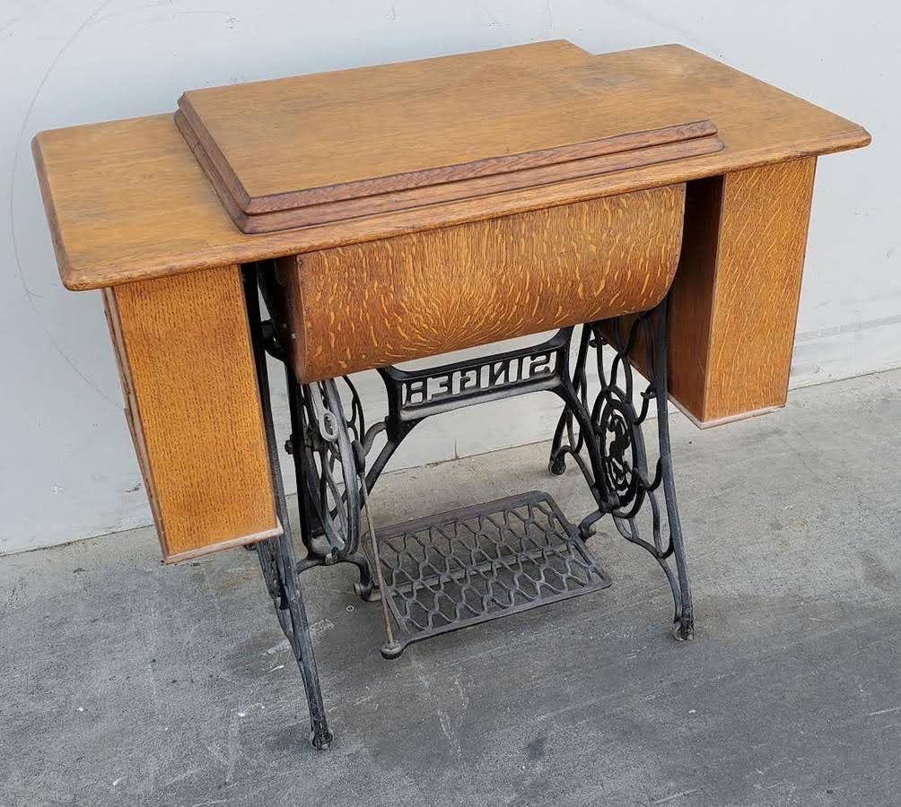 Singer sewing machine table antique