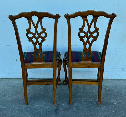 2 Chippendale style side chairs