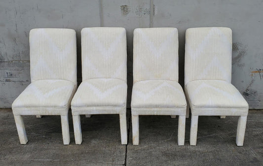 White 4 dining chairs