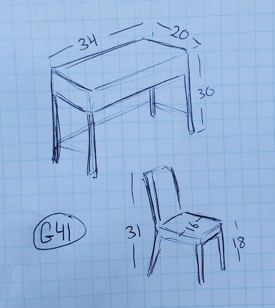 white wicker desk with chair