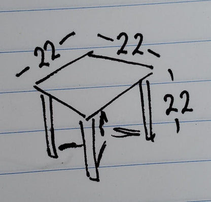 Glass top end/side table faux bamboo