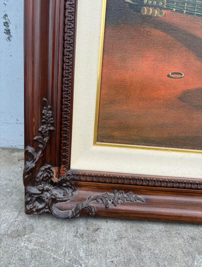 August Holland A Rose By Any Name Framed Art Mandolin Vintage