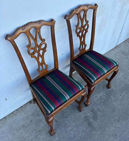 2 Chippendale style side chairs