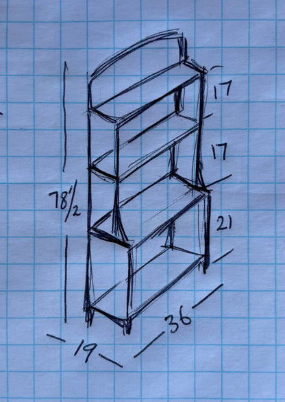White bakers rack / shelf / stand