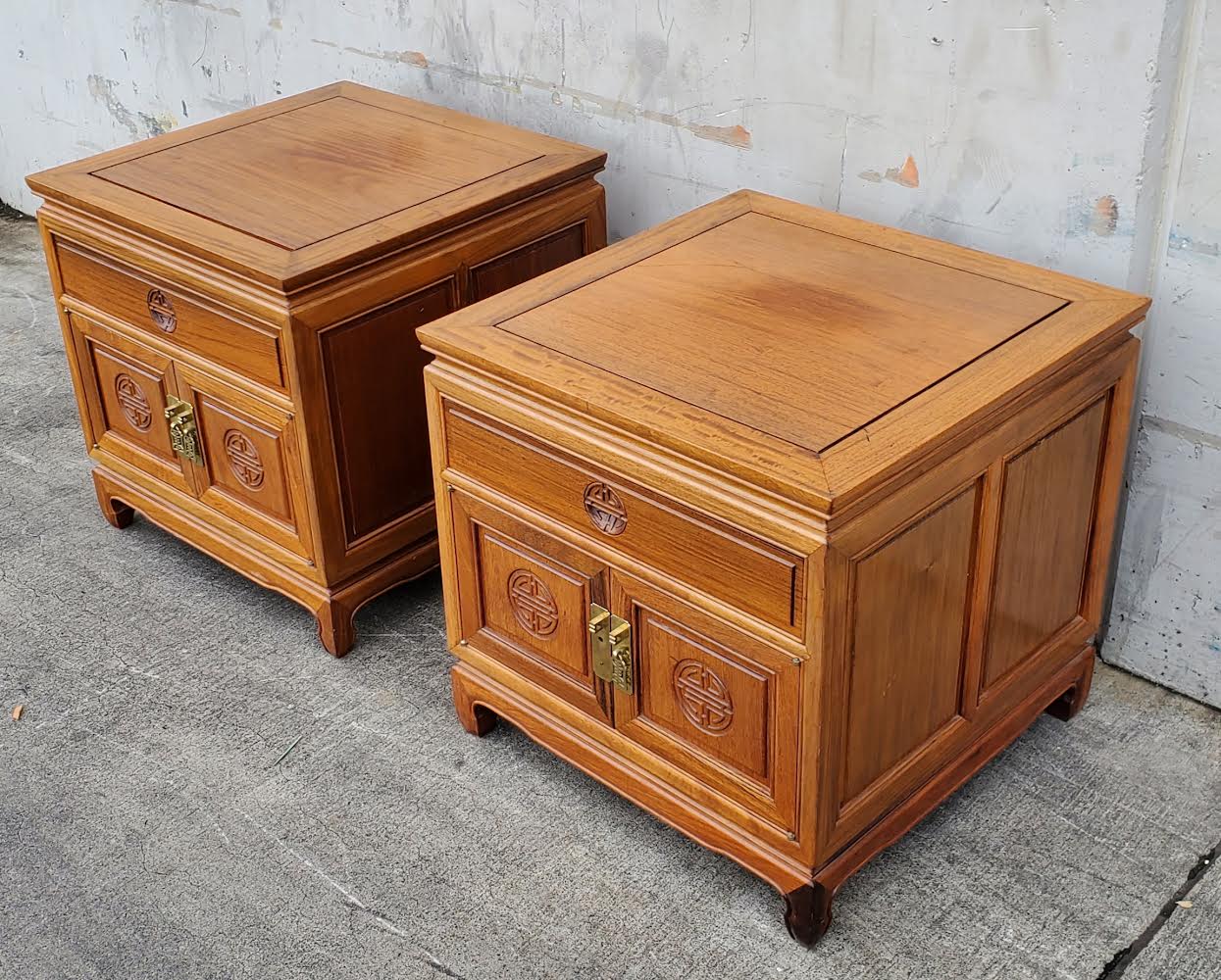 Asian nightstands/end/side tables (2)