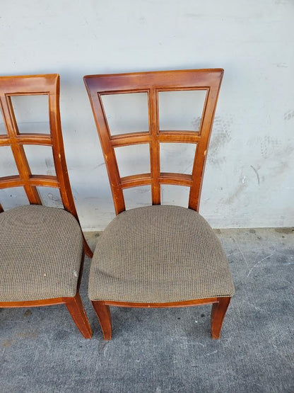 Dining side chairs (5) light wood