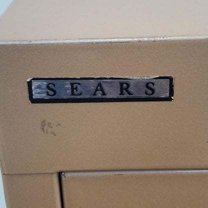 sears tan/ brown file cabinet 4 drawer (no keys)