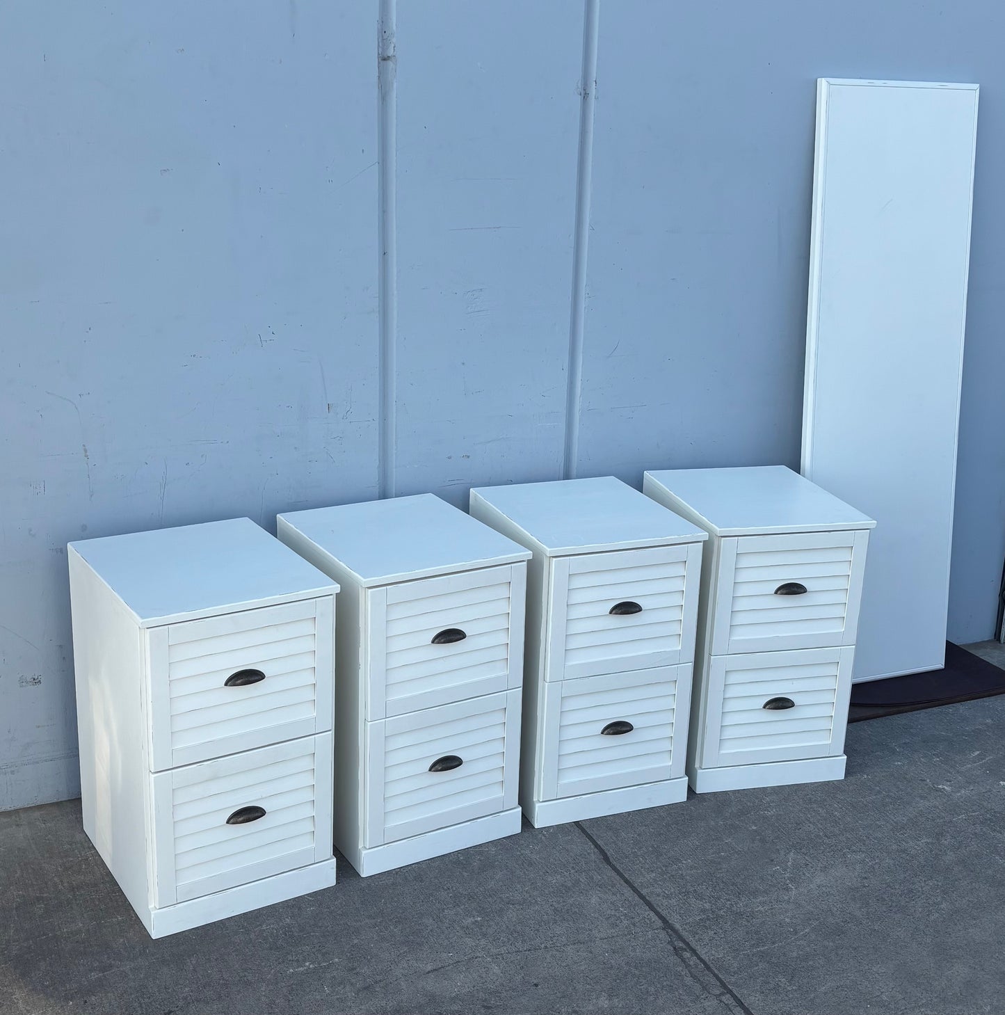 Ballard designs white 4 file cabinets 2 drawers