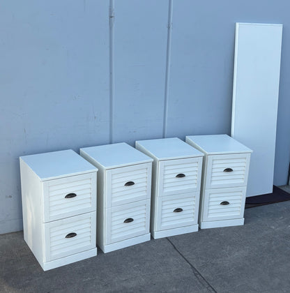 Ballard designs white 4 file cabinets 2 drawers